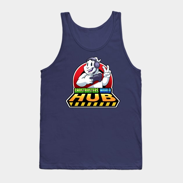 Ghostbusters World Hub Logo with Text Tank Top by GB World Hub